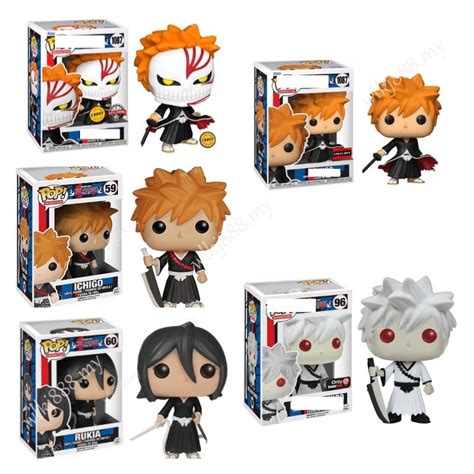 Funko Pop Bleach Ichigo 1087 96 Rukia 60 Anime Action Figure Brinquedos