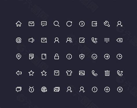 常用白色图标网页UI素材免费下载 图片编号 2560424 六图网