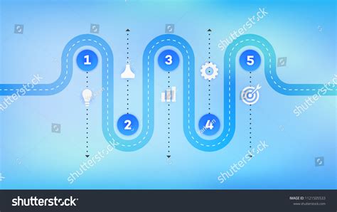 Layered Infographic Timeline Vector Roadmap Template Stock Vector ...