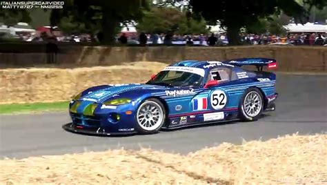 Chryslerdodge Viper Gts R Attacking Goodwood Hillclimb Course W