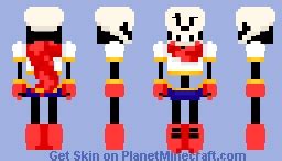 Papyrus Undertale Minecraft Skin