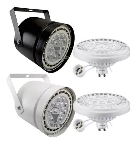 Cabezal Tacho Ar111 Lampara Led 12w Philips