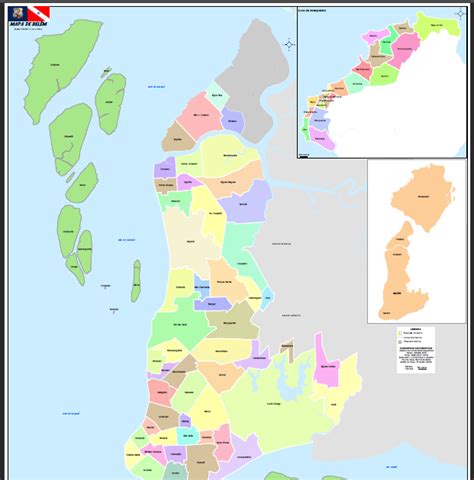 Geografia e Cartografia Digital Mapa Grande dos bairros de Belém PA