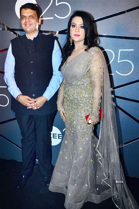 Chief Minister Of Maharashtra Devendra Fadnavis And His Wife Amruta