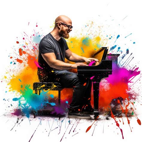 Premium Photo Bald Seth Rogen A Colorful Encounter With The Piano