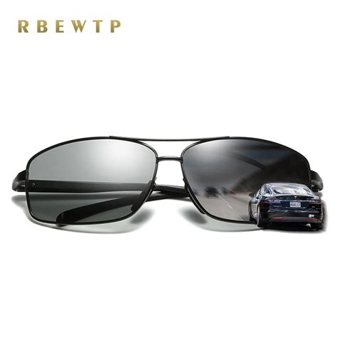 Rbewtp Aluminum Magnesium Frame Square Lens Photochromic Polarized