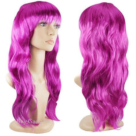 Womens Ladies Long Wavy Curly Fancy Dress Cosplay Wigs Pop Party Costume Full Ebay