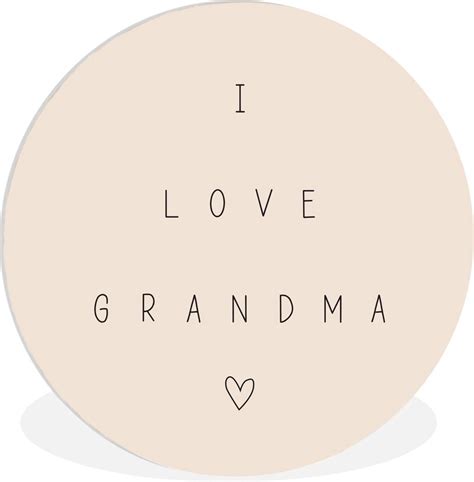 WallCircle Wandcirkel Muurcirkel Binnen Spreuken I Love Grandma