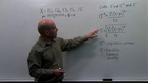 How To Calculate The Population Variance And Standard Deviation Step By Step Youtube