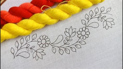 Hand Embroidery Border Design,Decorative Stitch BorderDesign,জামার নীচের... | Beaded jewelry diy ...