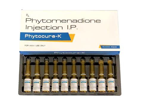 PHYTOCURE K Vitamin K1 Phytomenadione Injection 0 5ml 1mg At Rs 50 30