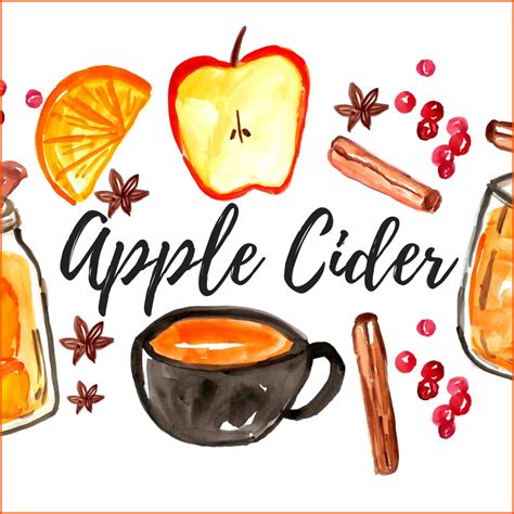 Watercolor Fall Apple Cider Clipart – MasterBundles