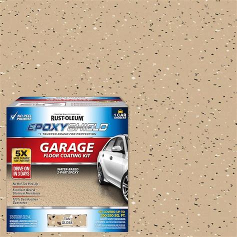 Rust Oleum Epoxyshield Oz Tan Epoxy Car Garage Floor Kit