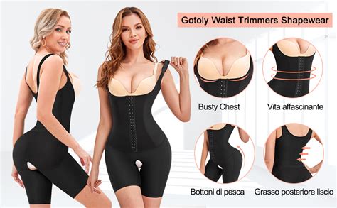 Gotoly Donna Dimagrante Shapewear Body Contenitivo Modellante Corsetto