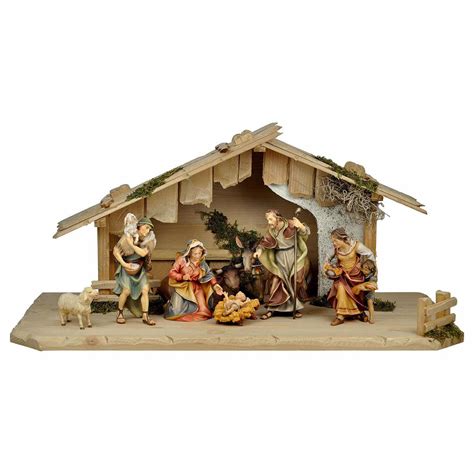 Ulrich Nativity Set Pieces Cm Inch Hand Painted Val Gardena