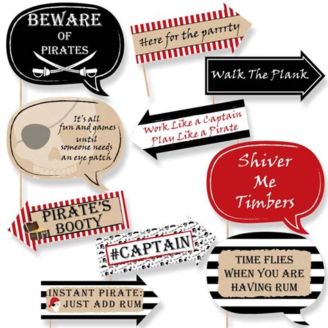 Big Dot Of Happiness Funny Beware Of Pirates Pirate Birthday Party