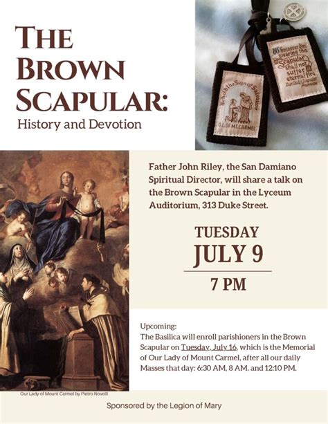 Father Riley To Talk About The History And Devotion Of The Brown