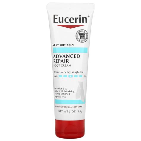 Eucerin Advanced Repair Foot Creme Fragrance Free 3 Oz 85 G