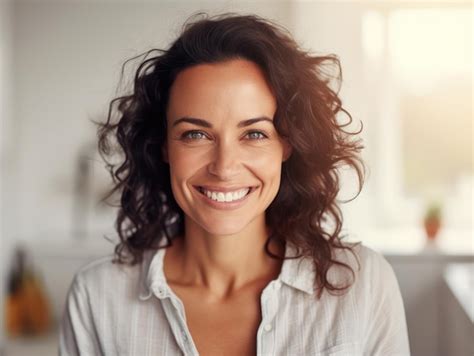 Premium Ai Image Beautiful Middleaged Women Smile