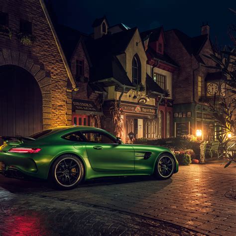 2932x2932 Green Mercedes Amg Gt R Rear 4k Ipad Pro Retina Display Hd 4k