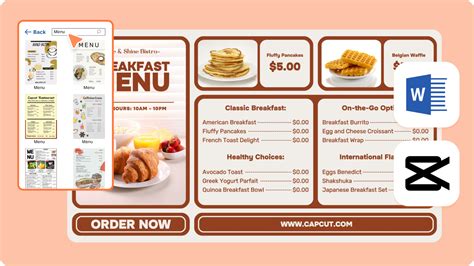 How to Use Menu Template in Word and Its Ideal Alternative CapCut