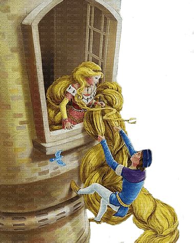 Rapunzel Fairy Tale Prince Tower Cartoon Paintinglounge Rapunzel