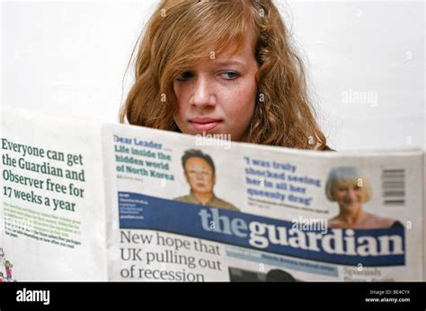 Teenager Reading National Newspaper Hi Res Stock Photography And Images