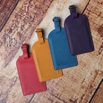 Personalised Foiled Leather Luggage Tag By Nv London Calcutta