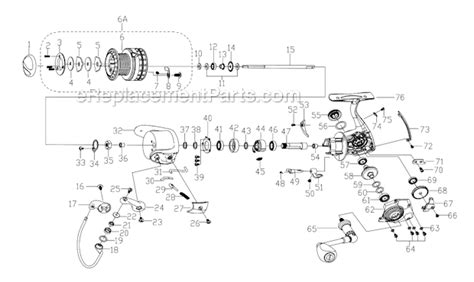 Pflueger Reel Parts Diagram Pflueger Trion Spinning Reel