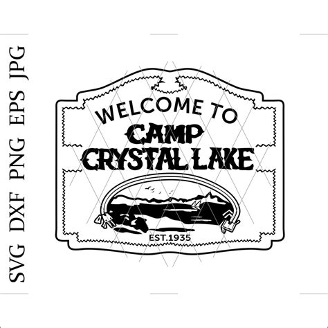 Camp Crystal Lake Svgcrystal Lake Svghorror Movie Etsy