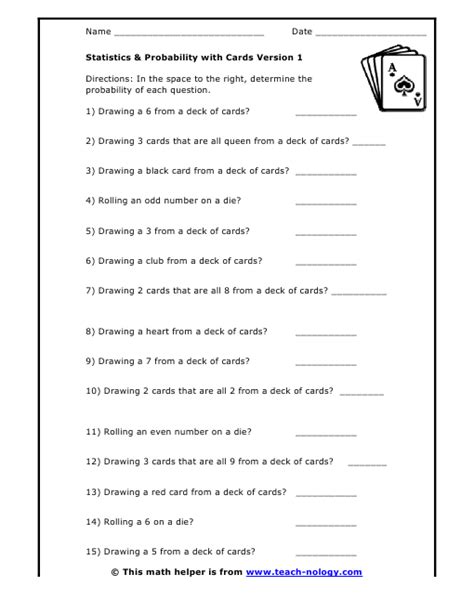 Statistics Practice Worksheet