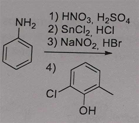 Solved 1 HNO3 H2SO4 2 SnCl2 HCl 3 NaNO2 HBr Chegg