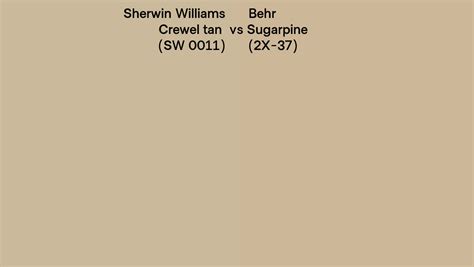 Sherwin Williams Crewel Tan Sw Vs Behr Sugarpine X Side By