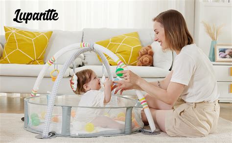 Lupantte 4 In 1 Baby Play Gym Activity Gym Ball Pit With Detachable