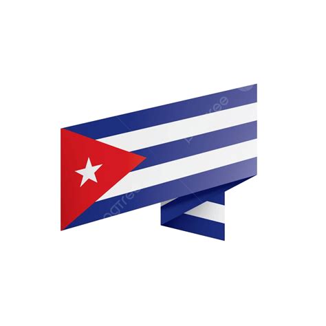 Ilustración Vectorial De La Bandera Cubana Sobre Un Fondo Blanco Vector Png Ilustración