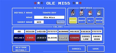 College Football Teams : r/RetroBowl