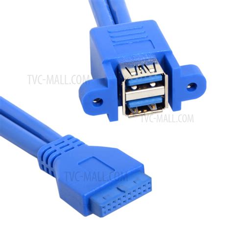 Stackable Usb 30 Female Panel Type To Motherboard 20pin Header Cable