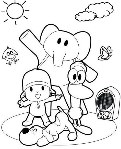 Pocoyo Nina Coloring Coloring Pages