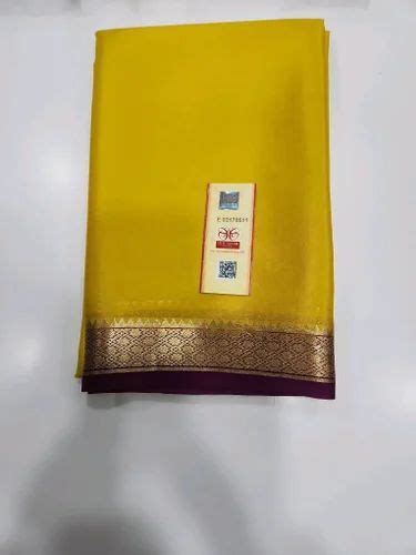 Pure Mysore Crepe Silk Saree 6 3 M With Blouse Piece At Rs 4015 In