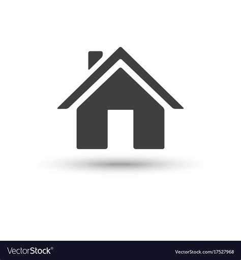 Home house icon isolated on white background Vector Image