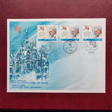 Papież JP II FDC ITALIA 98 WATYKAN WŁOCHY SAN MARINO 15182221829