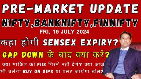 Gap Down Pre Market Update Today Finnifty Banknifty Nifty Sensex