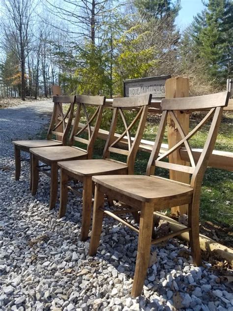 RUSTIC CHAIRS TWO Beautiful Rustic Wood Malaysian Oak Solid | Etsy