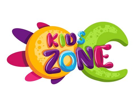 Logo De La Zone Enfants Salle De Jeux Pour Enfants Vecteur Premium