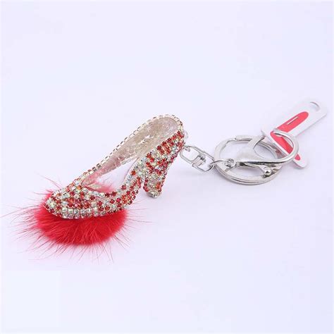 Fashion 3D Shoes Keychains Novelty High Heel Shoes Key Chains Purse ...