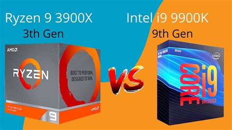 Comparison Between Ryzen 9 3900x And Intel Core I9 9900k Ryzen 9 3900x Vs Intel Core I9 9900k