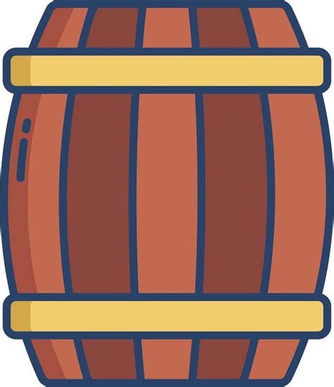 Cask Linear Color Illustration 45803751 Vector Art At Vecteezy