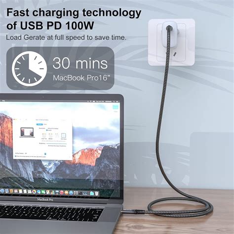 USB C to USB C Cable 10ft, Long USB C 3.2 Gen 2x2 Cable, USB C Monitor Cable 4K, 20Gbps Data ...