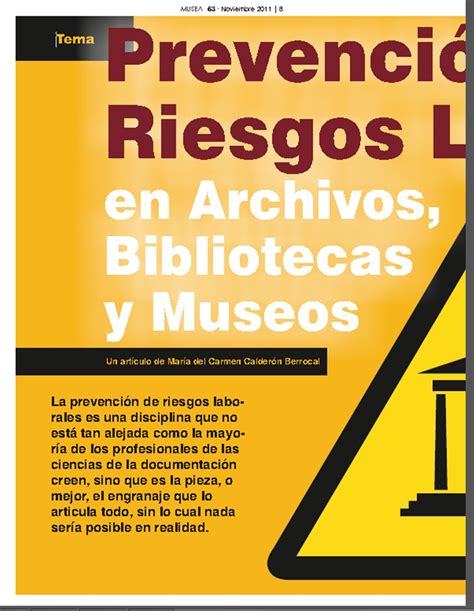 Los Archivos y la Historia Prevención de Riesgos Laborales en