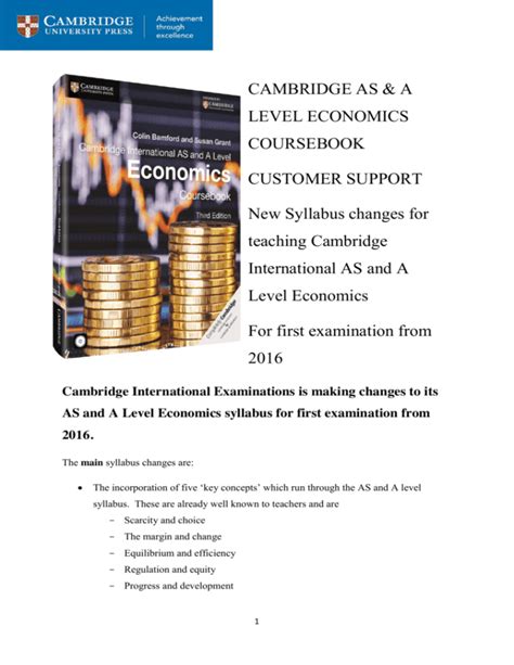 Cambridge As And A Level Economics Coursebook